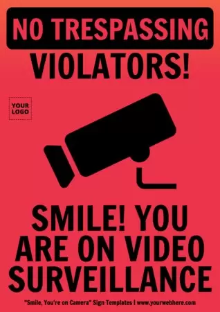 Edit a security camera sign
