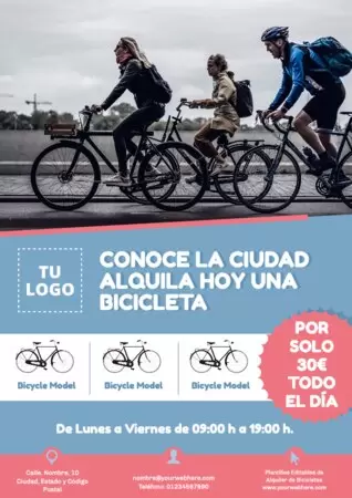 Edita un cartel de Bicicletas