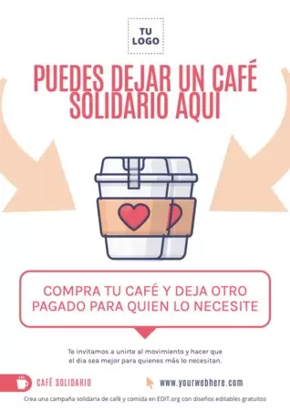Edita un cartel de desayuno solidario
