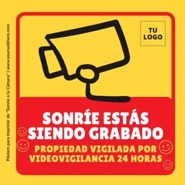Edita un letrero de Sonríe a la Cámara