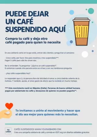Edita un cartel de desayuno solidario