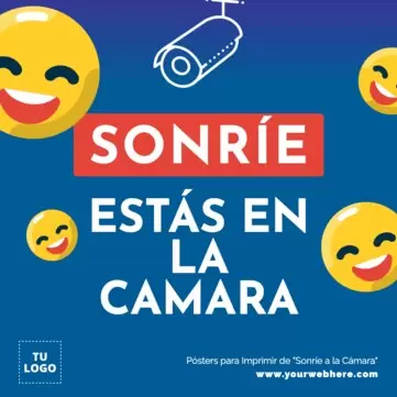 Edita un letrero de Sonríe a la Cámara