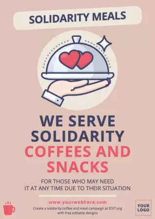 Modifier une affiche de repas solidaire