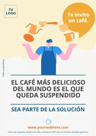 Edita un cartel de desayuno solidario