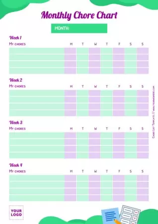 Free Printable Chore List Templates