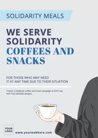 Bearbeite ein Poster zum Solidaritätsessen