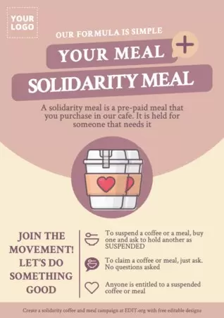Edytuj plakat obiadu Solidarności
