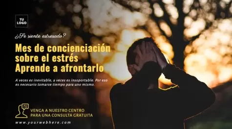 Edita un diseño sobre el estrés