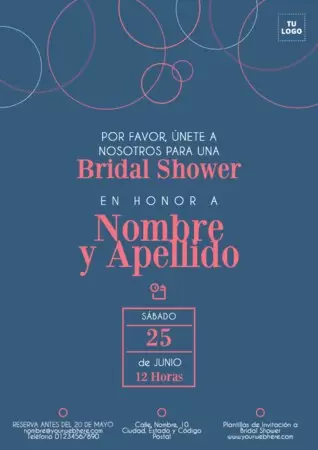 Edita una plantilla para Bridal Shower