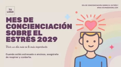 Edita un diseño sobre el estrés