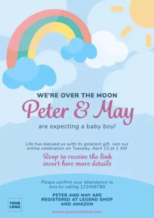 Edit a Baby Shower flyer