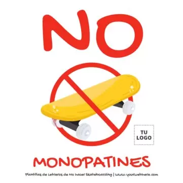 Edita un póster de No Monopatín