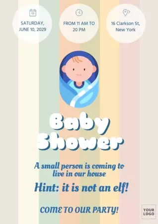 Edit a Baby Shower flyer