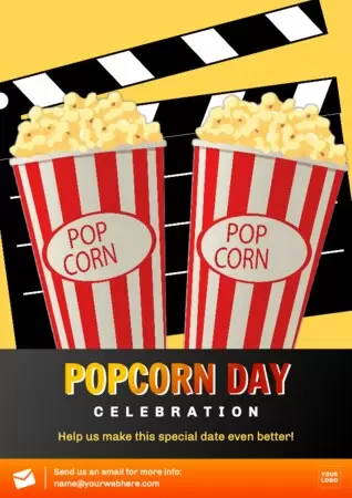 Edit a design for National Popcorn Day