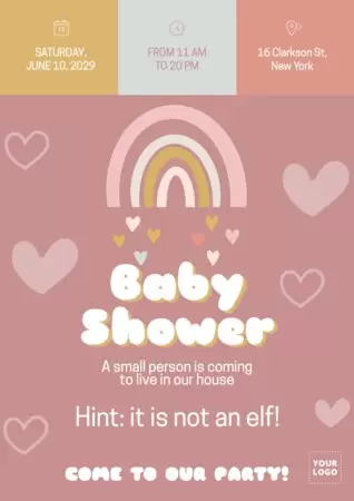 Edit a Baby Shower flyer