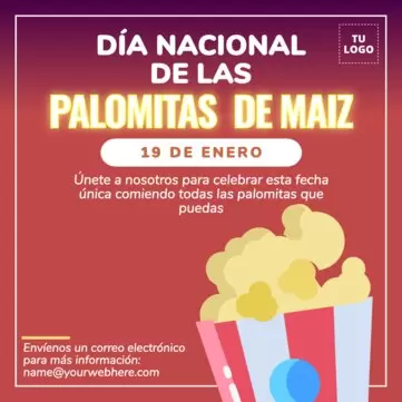 Edita un diseño para el Día de las Palomitas