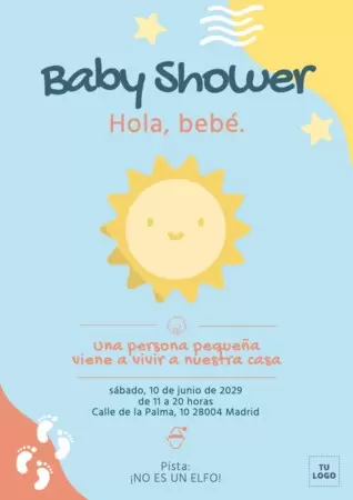 Edita una tarjeta de invitación para Baby Shower