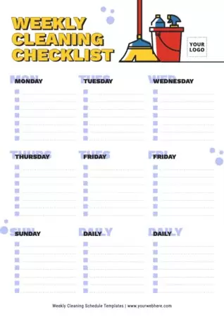 Edit a cleaning calendar