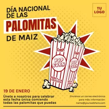 Edita un diseño para el Día de las Palomitas
