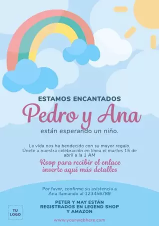 Edita una tarjeta de invitación para Baby Shower