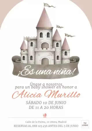Edita una tarjeta de invitación para Baby Shower