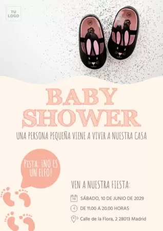Edita una tarjeta de invitación para Baby Shower