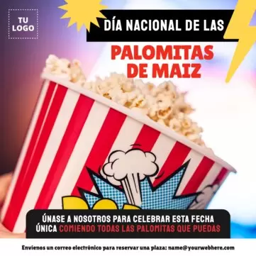 Edita un diseño para el Día de las Palomitas