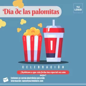 Edita un diseño para el Día de las Palomitas