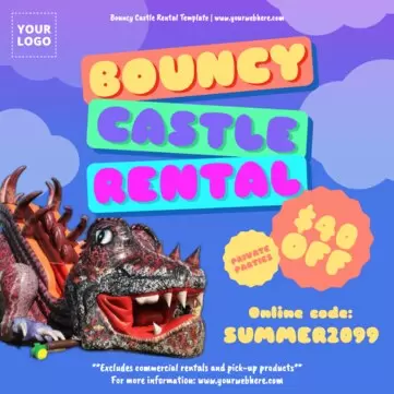 Edit a Bouncy Castle flyer