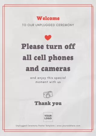 Edit Unplugged Ceremony cards
