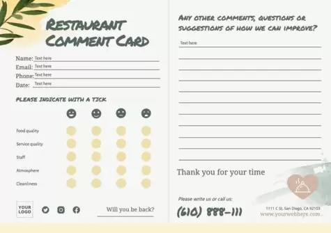 Modifica i design per il tuo ristorante