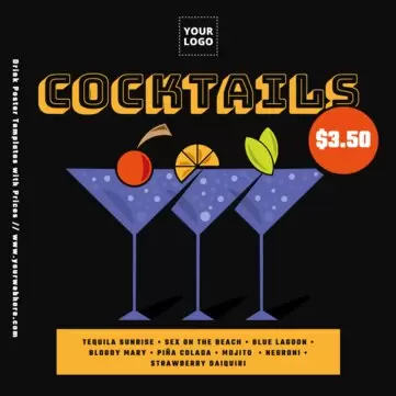 Edit a cocktail menu design