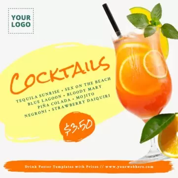 Edit a cocktail menu design