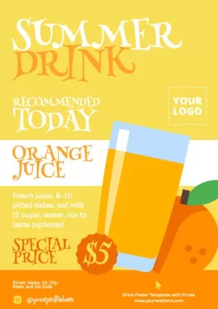 Edit a poster for Drinks