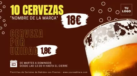 Edita un cartel de Bebidas
