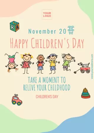 Publicar um pôster do Dia das Crianças
