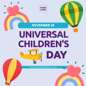 Bearbeite eine Vorlagen zum Weltkindertag