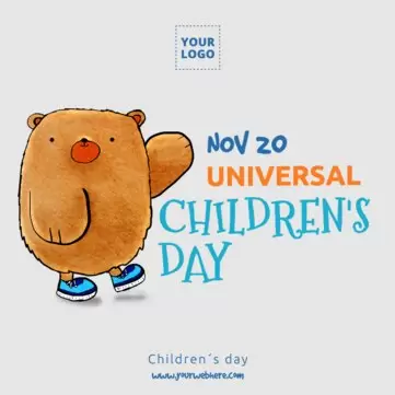 Bearbeite eine Vorlagen zum Weltkindertag