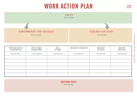 Edite um modelo de plano de ação