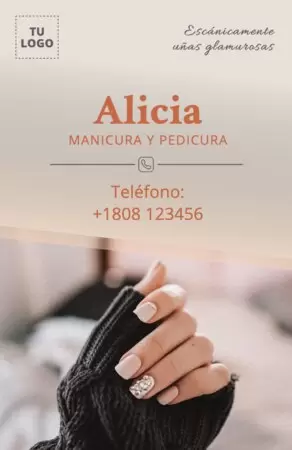 Edita tarjetas para manicura