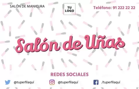 Edita tarjetas para manicura
