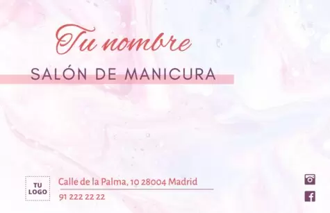 Edita tarjetas para manicura