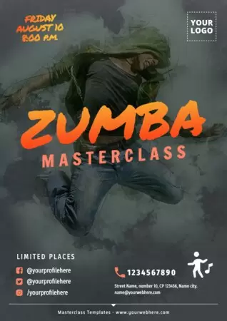 Een Zumba dansles poster bewerken