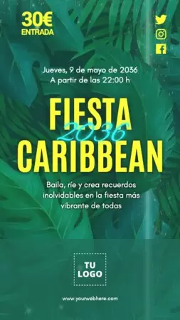 Edita una plantilla Caribeña