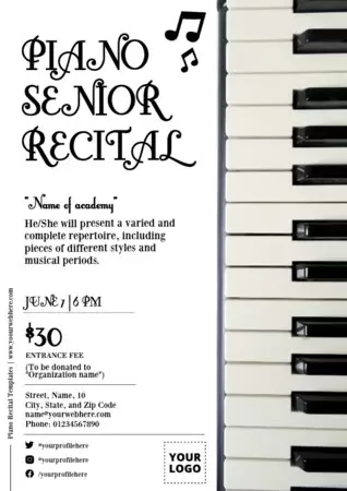 Edit a Recital flyer