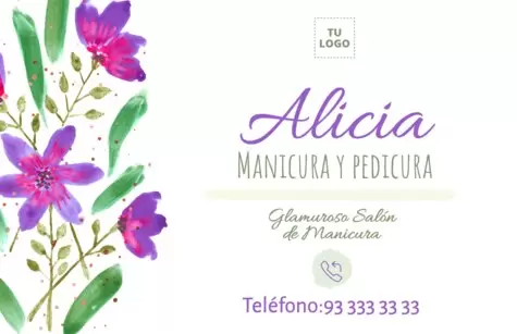 Edita tarjetas para manicura