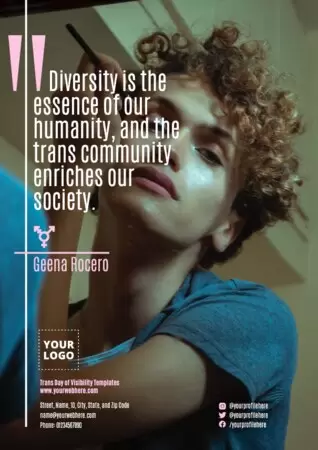 Edit a Trans Awareness Day flyer