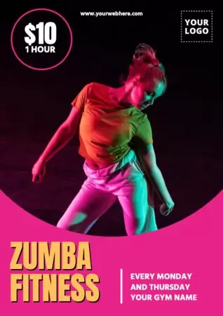 Modifier une affiche de cours de danse Zumba