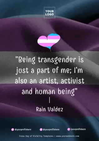 Edit a Trans Awareness Day flyer