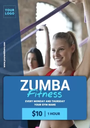 Edit a Zumba dance class poster
